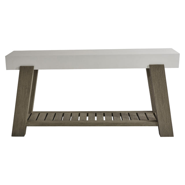 Rochelle Weathered Teak Outdoor Console Table - Ornate Home