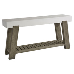 Rochelle Weathered Teak Outdoor Console Table - Ornate Home