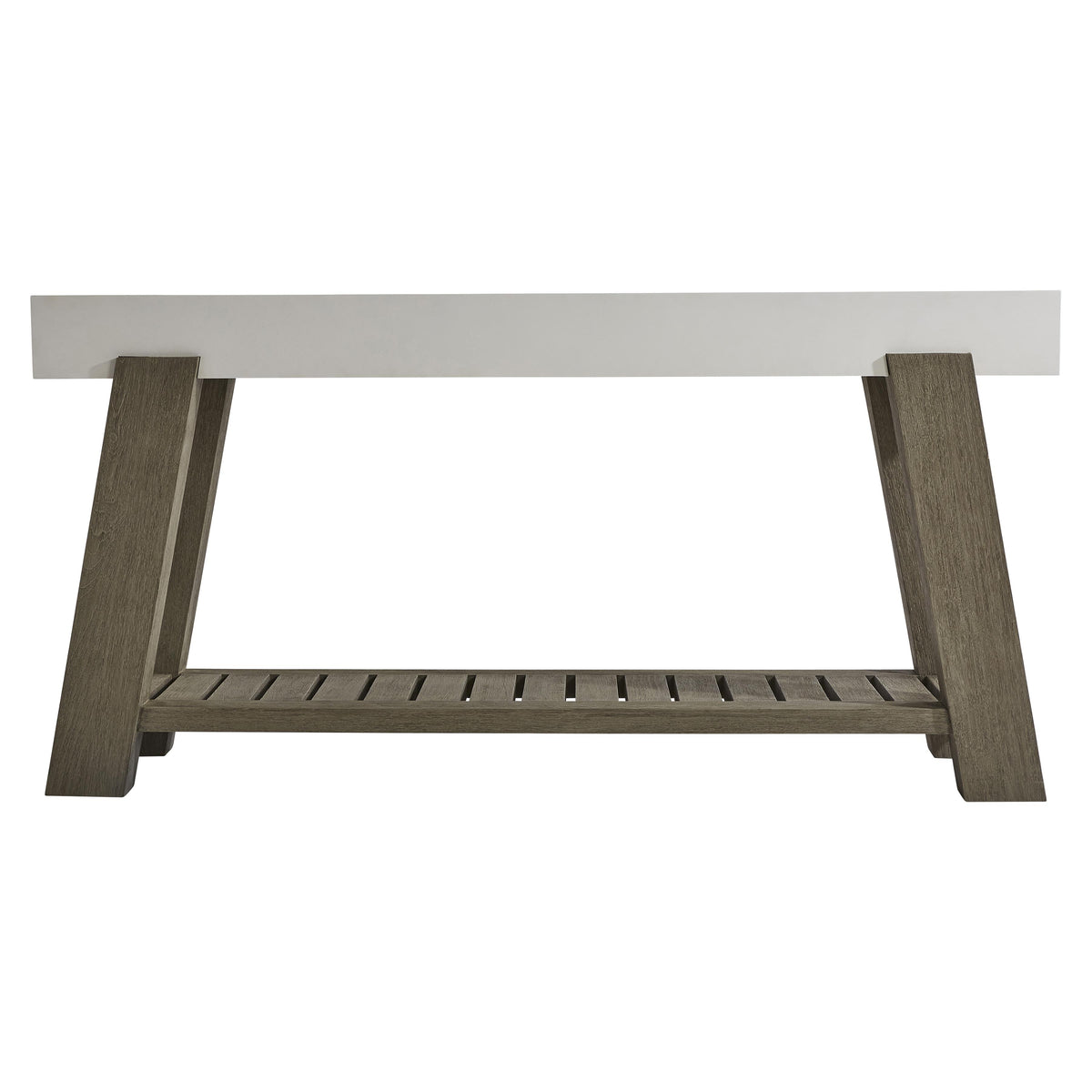 Rochelle Weathered Teak Outdoor Console Table - Ornate Home