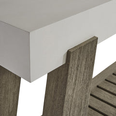 Rochelle Weathered Teak Outdoor Console Table - Ornate Home
