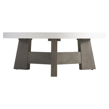 Rochelle Weathered Teak/Quarry Outdoor Cocktail Table - Ornate Home