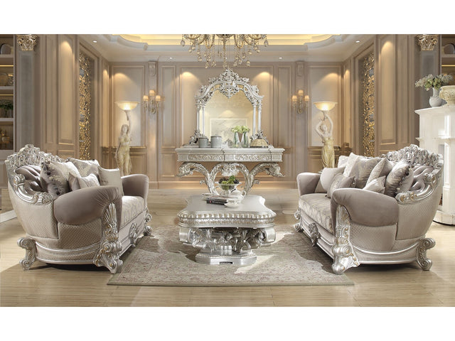 Rochester Silver 3pc Living Room Set / HD-372 - Ornate Home