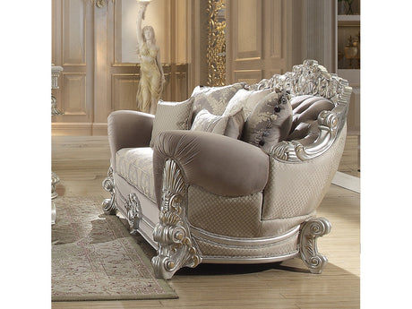 Rochester Silver Loveseat  / HD-372 - Ornate Home