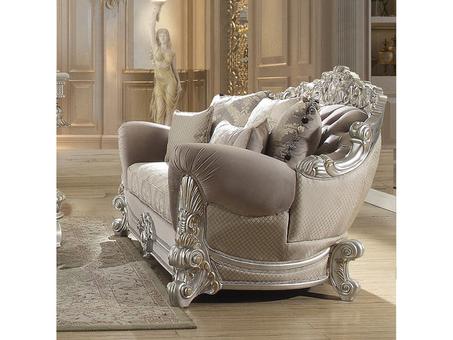 Rochester Silver Loveseat  / HD-372 - Ornate Home