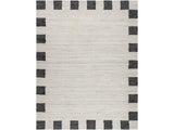 Rocio Dotted Bordered White Jute Carpet - Ornate Home