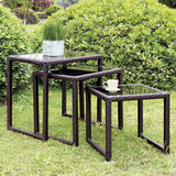 Rocio Espresso Outdoor Nesting Side Tables - Ornate Home