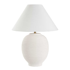 Rocio White Ceramic Table Lamp - Ornate Home