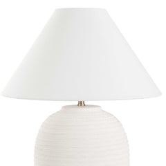 Rocio White Ceramic Table Lamp - Ornate Home