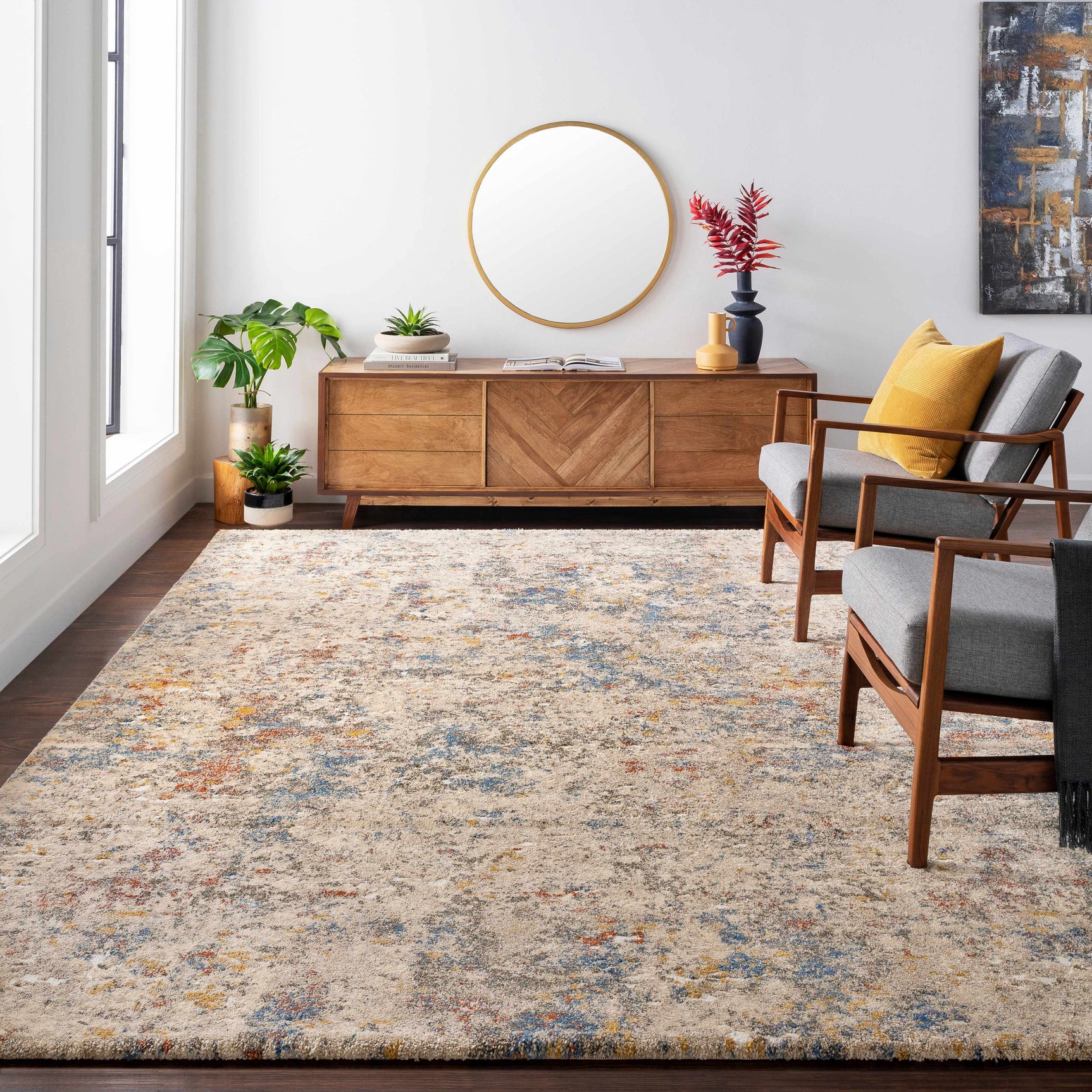Rock Pattern Thick Area Rug - Ornate Home