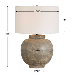 Rock Rust Brown Ages Table Lamp - Ornate Home