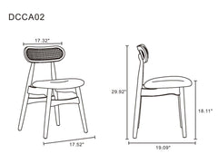 Rockaway 70.86 Dining Set with 6 Colbert Chairs in Black and Grey - Ornate Home