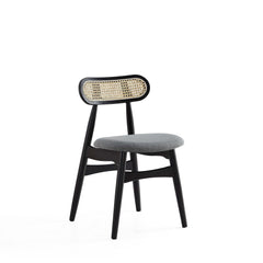 Rockaway 70.86 Dining Set with 6 Colbert Chairs in Black and Grey - Ornate Home