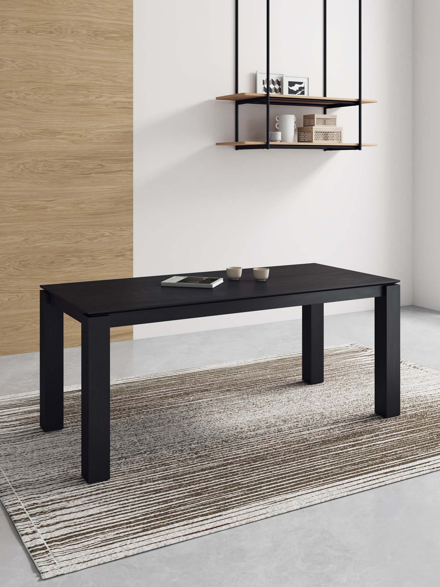 Rockaway 70.86 Dining Table in Black - Ornate Home