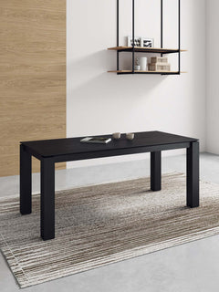 Rockaway 70.86 Dining Table in Black - Ornate Home