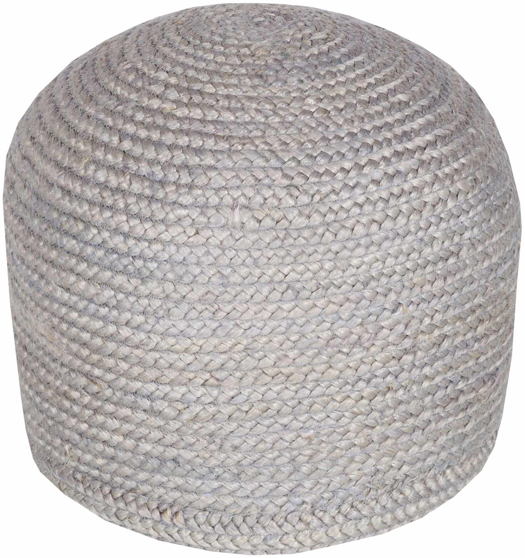 Rockaway Gray Knitted Jute Pouf - Ornate Home