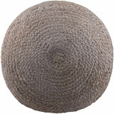 Rockaway Gray Knitted Jute Pouf - Ornate Home