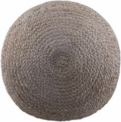 Rockaway Gray Knitted Jute Pouf - Ornate Home