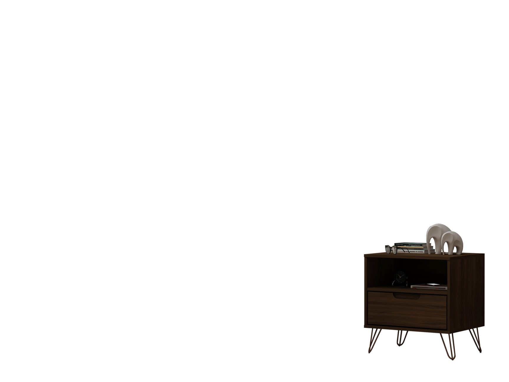 Rockefeller 1.0 Nightstand in Brown - Ornate Home