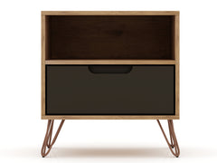 Rockefeller 1.0 Nightstand in Nature and Textured Grey - Ornate Home