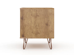 Rockefeller 1.0 Nightstand in Nature and Textured Grey - Ornate Home
