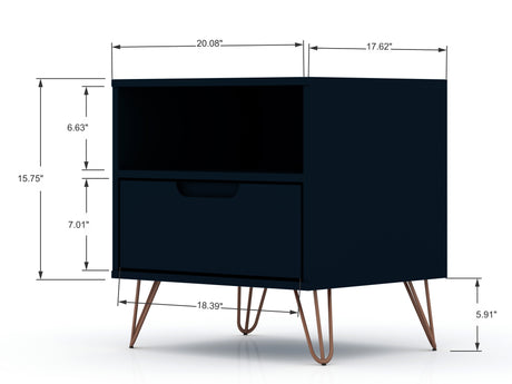 Rockefeller 1.0 Nightstand in Tatiana Midnight Blue - Ornate Home