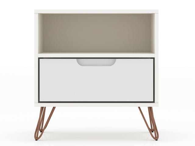 Rockefeller 1.0 Nightstand in White - Ornate Home