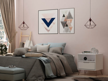 Rockefeller 1.0 Nightstand in White - Ornate Home