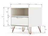 Rockefeller 1.0 Nightstand in White - Ornate Home