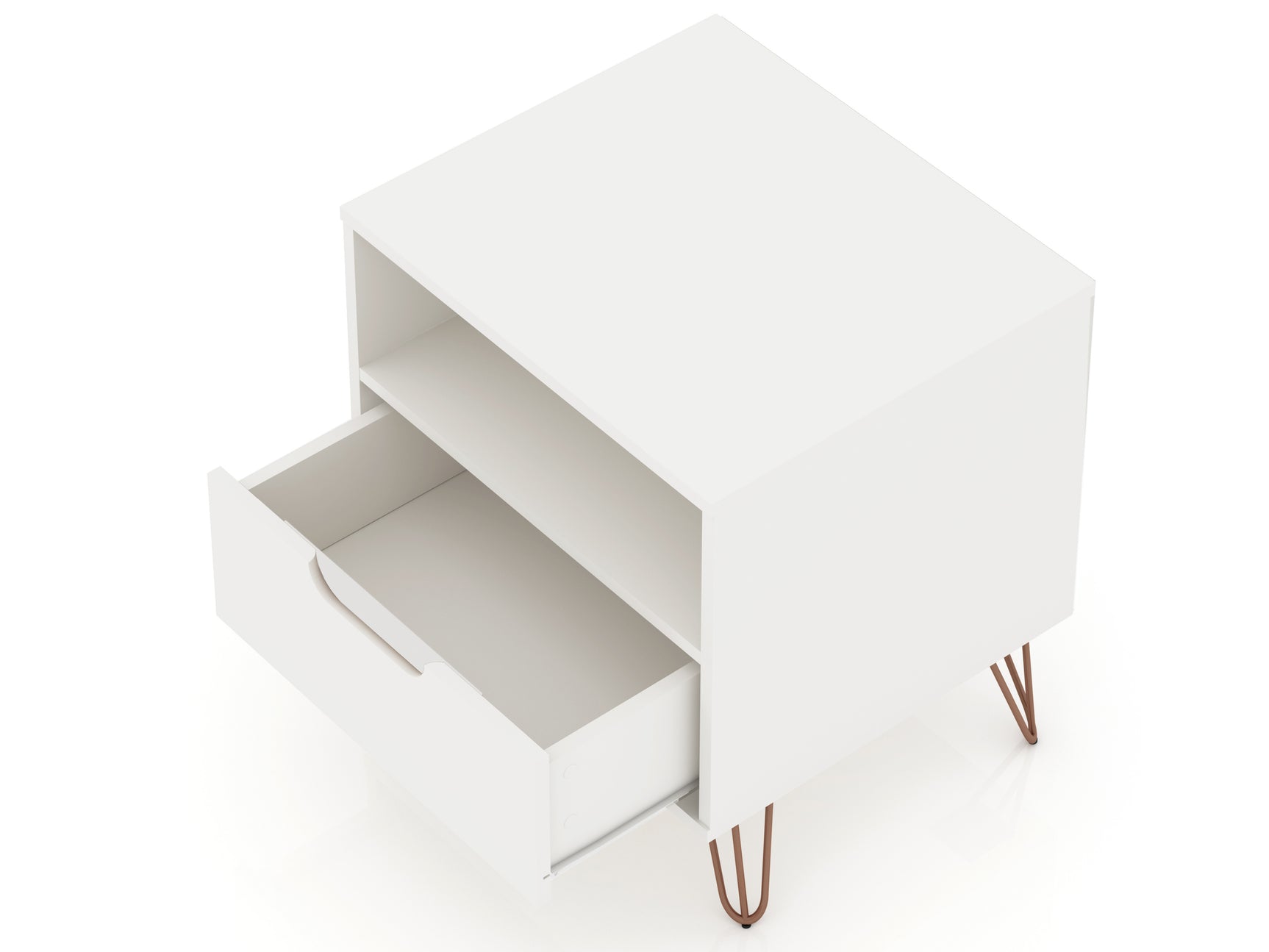 Rockefeller 1.0 Nightstand in White - Ornate Home
