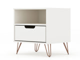 Rockefeller 1.0 Nightstand in White - Ornate Home