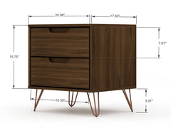 Rockefeller 2.0 Nightstand in Brown - Ornate Home