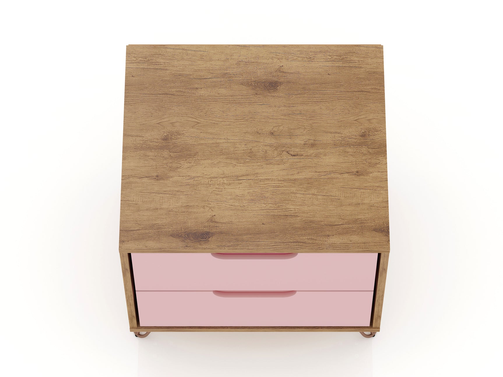 Rockefeller 2.0 Nightstand in Nature and Rose Pink - Ornate Home