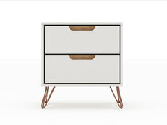 Rockefeller 2.0 Nightstand in Off White and Nature - Ornate Home