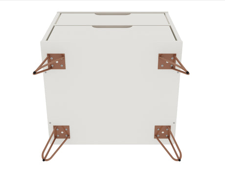 Rockefeller 2.0 Nightstand in Off White and Nature - Ornate Home