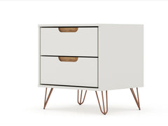 Rockefeller 2.0 Nightstand in Off White and Nature - Ornate Home