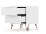 Rockefeller 2.0 Nightstand in White - Ornate Home
