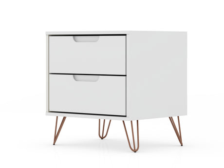 Rockefeller 2.0 Nightstand in White - Ornate Home