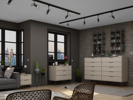 Rockefeller 3-Piece Off White Dresser and Nightstand Set - Ornate Home