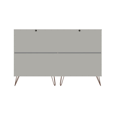 Rockefeller 3-Piece Off White and Nature Dresser and Nightstand Set - Ornate Home