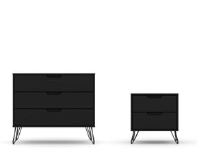 Rockefeller Dresser and Nightstand Set in Black - Ornate Home