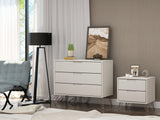 Rockefeller Dresser and Nightstand Set in Off White - Ornate Home