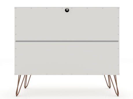 Rockefeller Dresser and Nightstand Set in Off White - Ornate Home