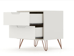Rockefeller Dresser and Nightstand Set in Off White - Ornate Home