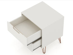 Rockefeller Dresser and Nightstand Set in Off White - Ornate Home