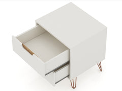 Rockefeller Dresser and Nightstand Set in Off White and Nature - Ornate Home