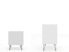 Rockefeller Dresser and Nightstand Set in White - Ornate Home