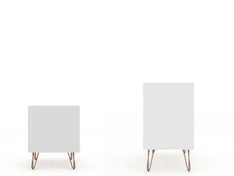 Rockefeller Dresser and Nightstand Set in White - Ornate Home