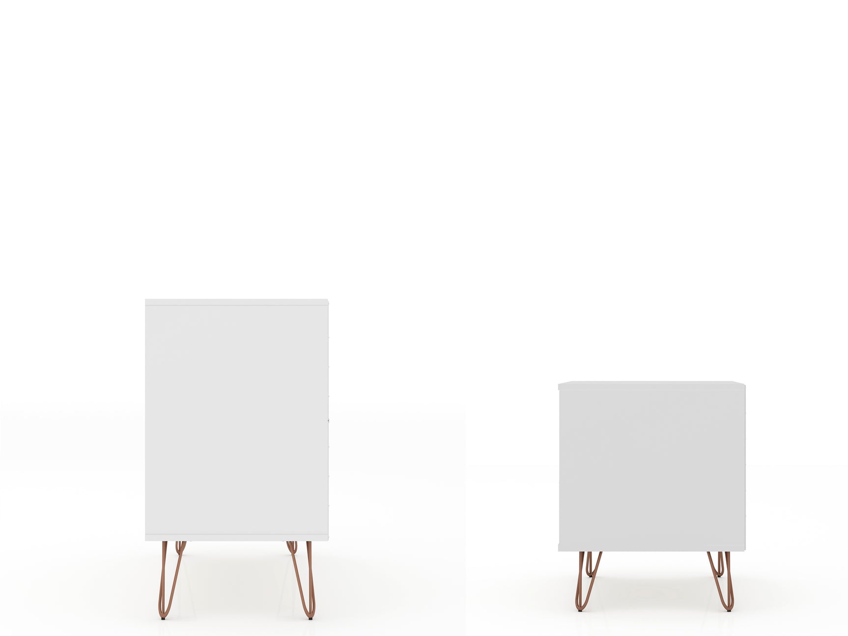 Rockefeller Dresser and Nightstand Set in White - Ornate Home