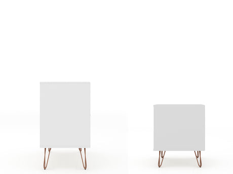 Rockefeller Dresser and Nightstand Set in White - Ornate Home