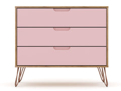 Rockefeller Dresser in Nature and Rose Pink (set of 2) - Ornate Home